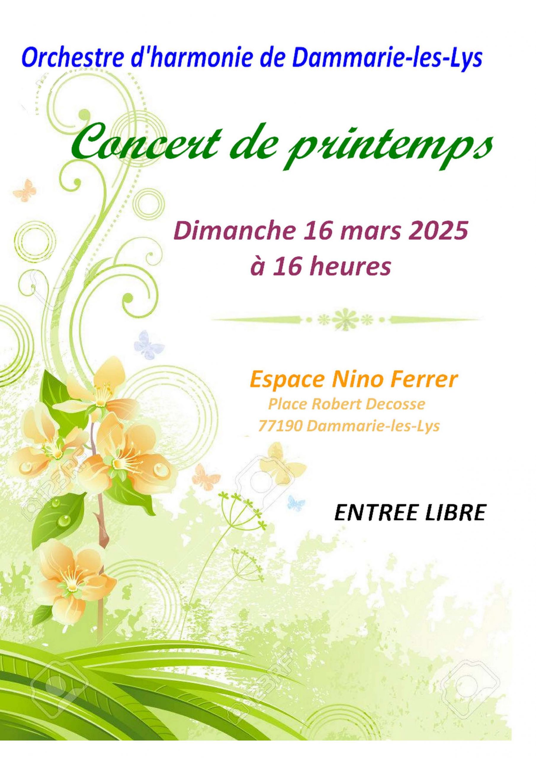 Concert de Printemps dimanche 16 mars 2025