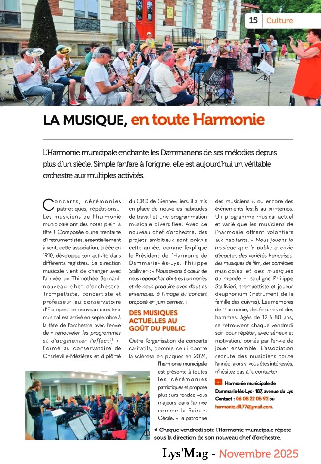 L&rsquo;Orchestre d&rsquo;Harmonie municipal sur Lys&rsquo;Mag