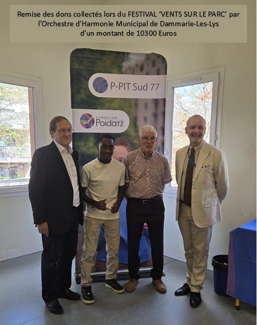 Cérémonie de remise des dons à P-PIT Territoire de Melun – Fondation Ellen POIDATZ